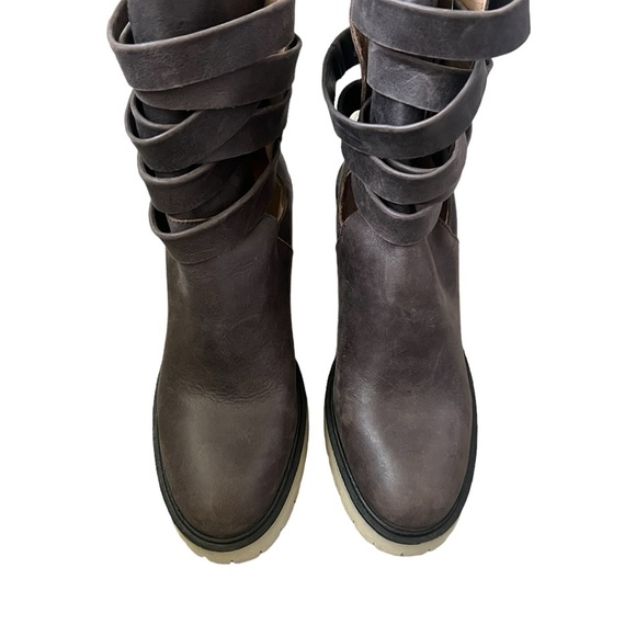 Free People Dark Brown Ankle Boots - Picture 6 of 14